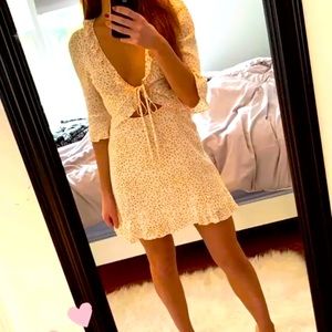 For Love & Lemons Tie Front Dress